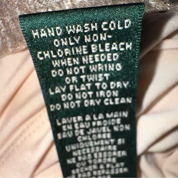 Lauren Ralph Lauren Metallic Silver Cowl Neck Cocktail Dress – Size 12 EUC - Picture 8 of 17